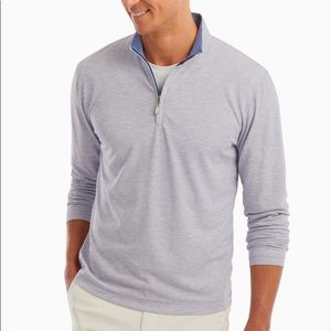 Johnnie-O Men’s Randall Heathered 1/4 Zip Pullover - Seal Gray - NWT